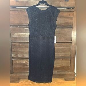 Bisou Bisou | Black Lace Dress | Size 8